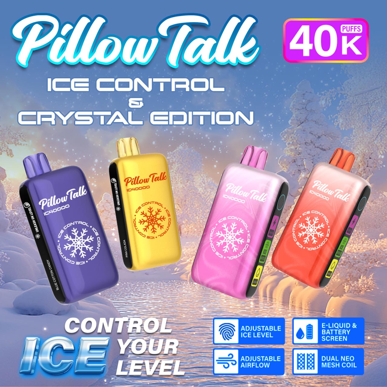 Mentolerősség szabályozható – Pillow Talk ICE CONTROL 40 000 slukk, a tökéletes élményért!